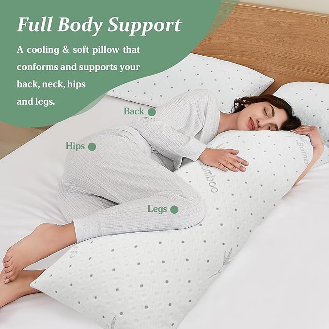 Dreamood Body Pillow Firmer 3200g 100% Shredded Memory Foam Body Pillows - Image 2