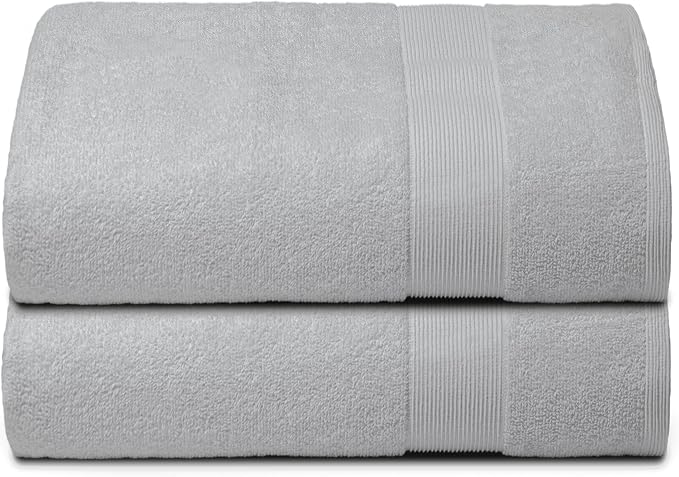 Belizzi Home Premium Cotton Oversized 2 Pack Bath Sheet 35x70-100% Pure Cotton by Unknown