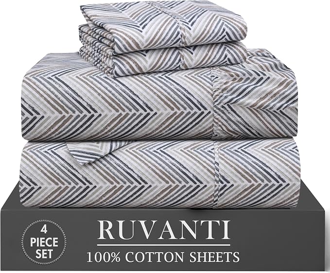 RUVANTI 4 Pcs Cotton Sheets by Ruvanti