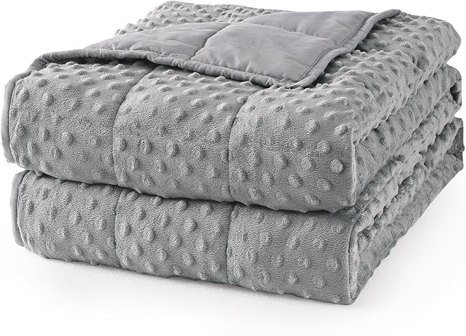 Mr. Sandman Weighted Blanket for Adults Queen, Minky Dots Heavy Blanket for by MrSandman