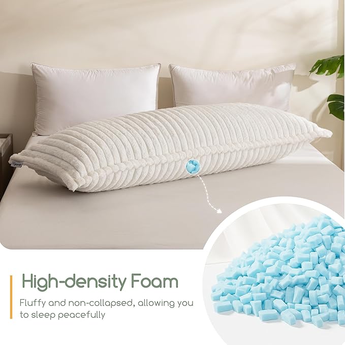 HIGOGOGO Memory Foam Body Pillow, Thickened Large Long Bed Pillow - Image 5