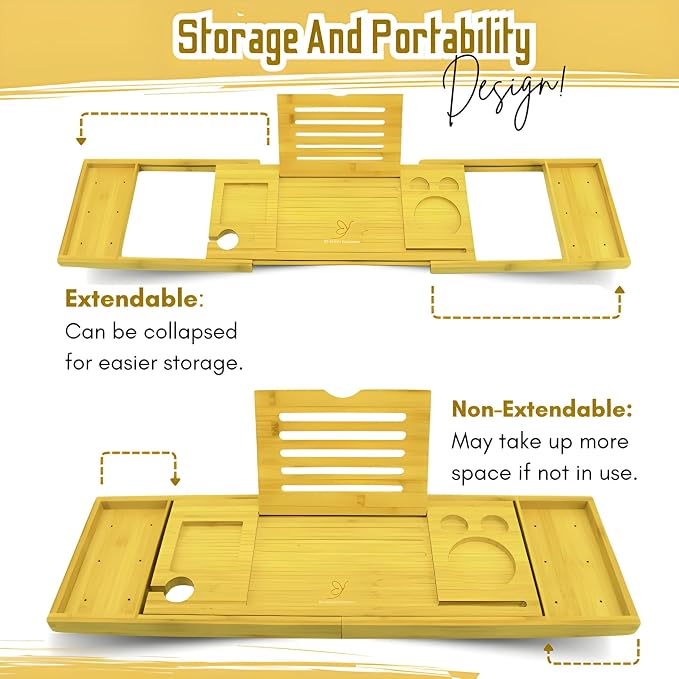 Premium Bathtub Tray with Accessories - Image 5