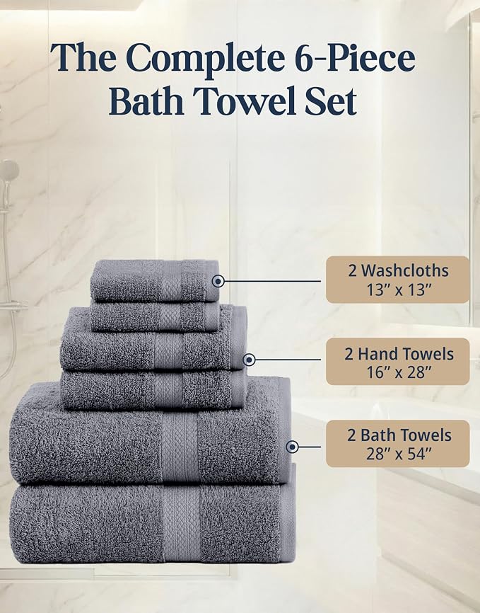 LANE LINEN 100% Cotton Towels Set - Image 4