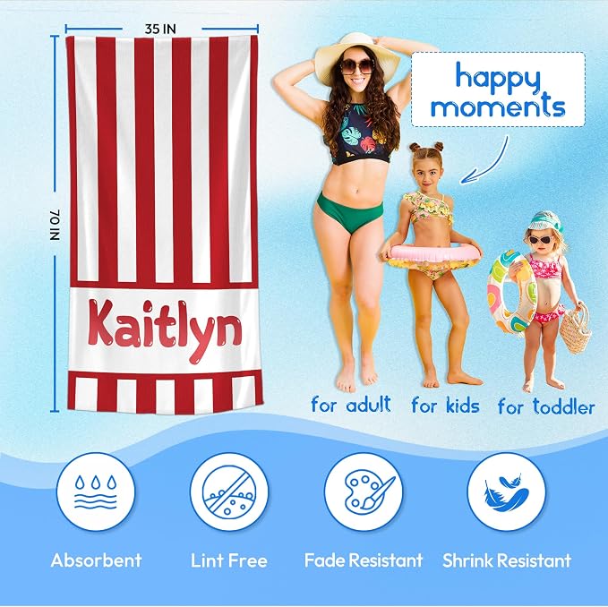 JML Personalized Beach Towel - Image 3