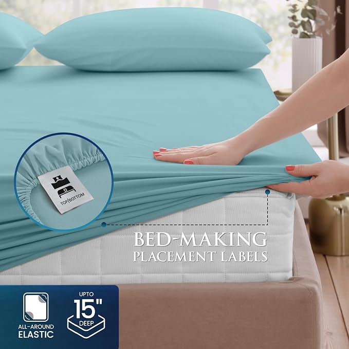 Utopia Bedding Queen Size 4 Piece Sheet Set - Image 3