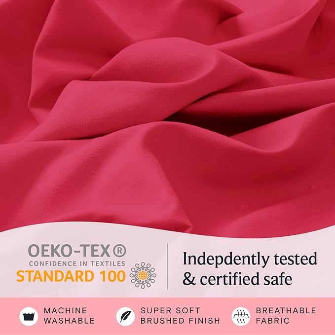 LuxClub 5 PC Sheet Set Bed Sheets Deep Pockets 16" Eco Friendly Wrinkle Free - Image 5