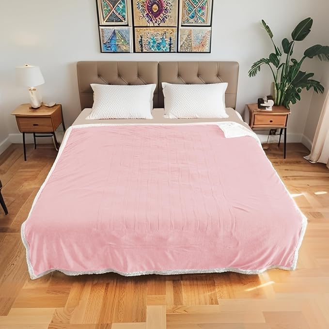 Electric Heated Blanket Full Size 72"x84", Soft Flannel - Image 8