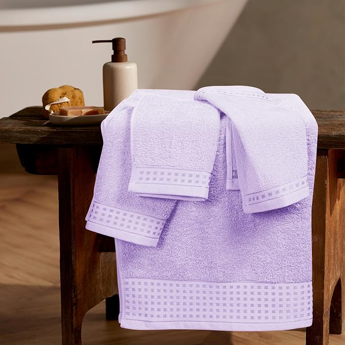 GLAMBURG Ultra Soft 3 Pack Cotton Towel Set, Contains a Bath Towel 28x55 inch - Image 3