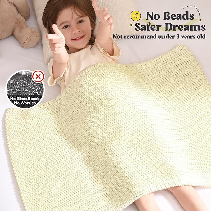 Guohaoi Knitted Weighted Lap Pad No Beads Cooling Weighted Blanket, Breathable - Image 3
