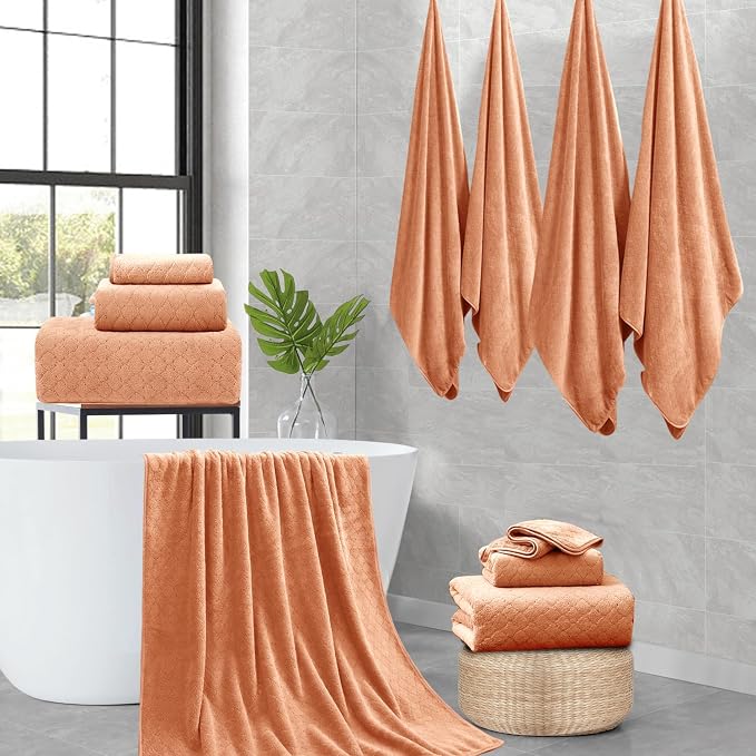 4 Piece Extra Large Bath Towels Set 35x70 Inches - Image 7