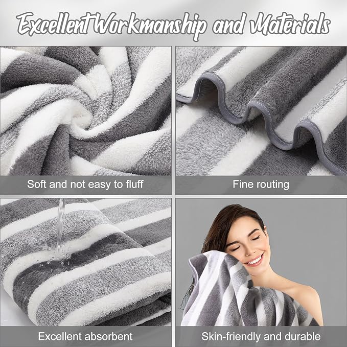 SmoothNovelty 16 Pack Microfiber Bath Towels Bulk 27'' x 60'' Oversized Size - Image 3