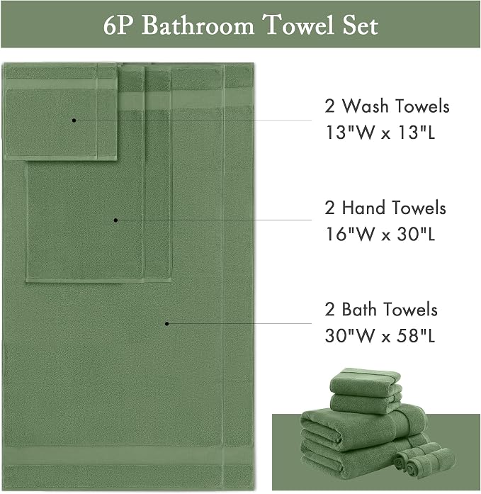 Madison Park Turkish Bath Towels 6pc, 2 Hand Towel - Image 7