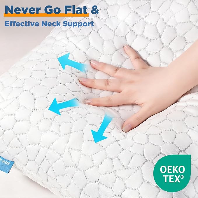 Cooling Pillow King Size Set of 2, Adjustable Bed Pillows - Image 5