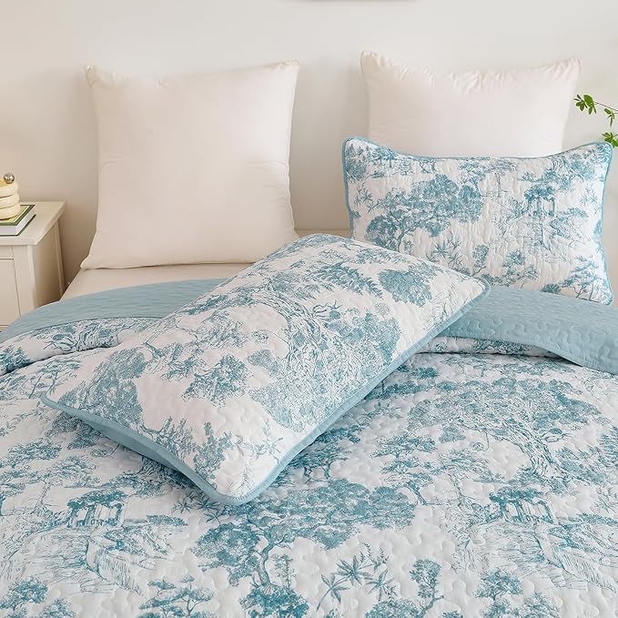 WONGS BEDDING Botanical Quilt Set King Size - Image 5