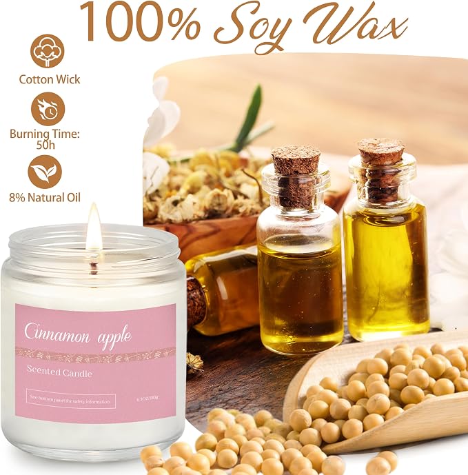 6 Pack Fall Candles for Home Scented, Fall Scented Candles for Women Gifts - Image 7