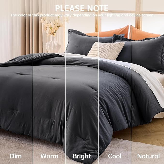 MUXHOMO Full Comforter Sets, All Season Ultra Soft Down Alternative Bedding - Image 9