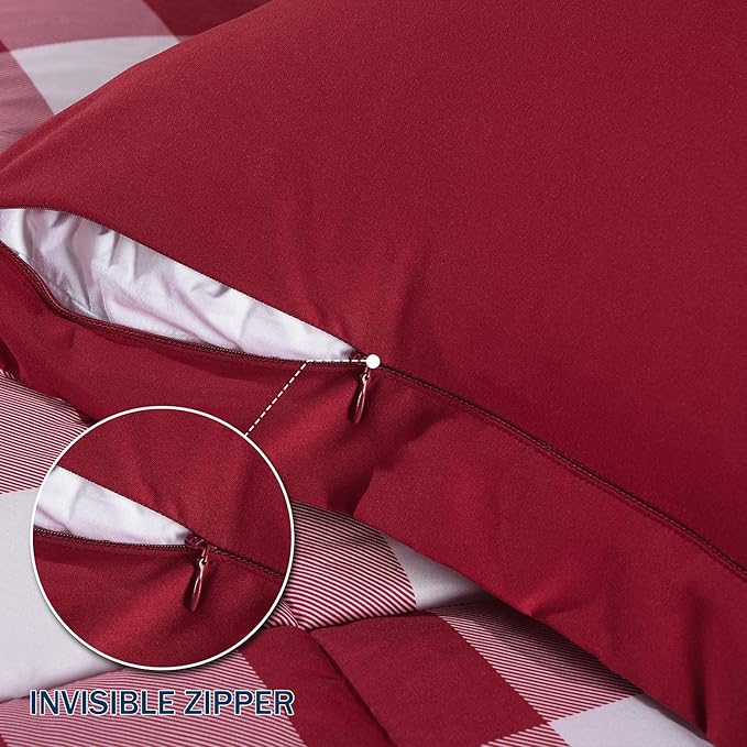 downluxe Lightweight Plaid Comforter Set - Image 5