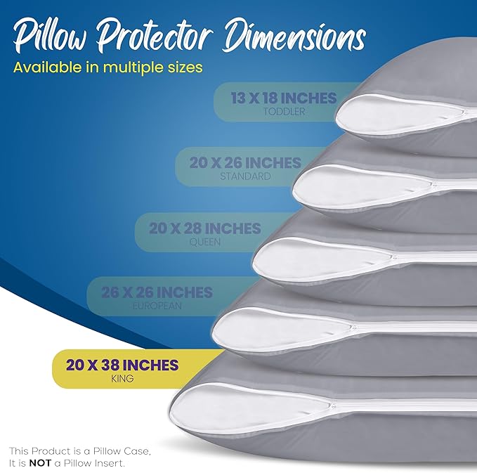 Utopia Bedding Premium 100% Waterproof Pillow Protectors - Image 2