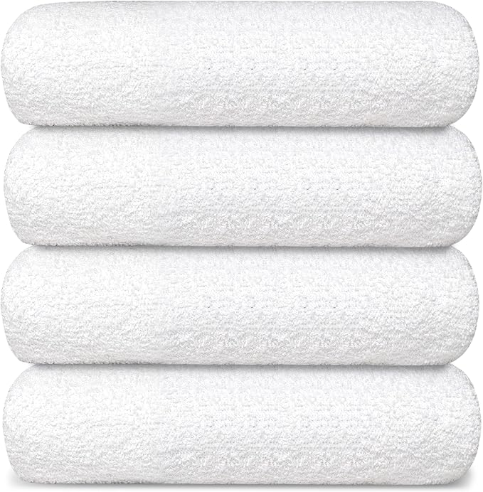 Avalon Towels 100% Cotton Pool Towels White Beach Towels Pack of 12 - Image 6