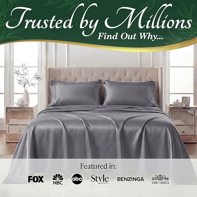 DECOLURE 100% Viscose Derived from Bamboo Sheets Queen Size - Image 5