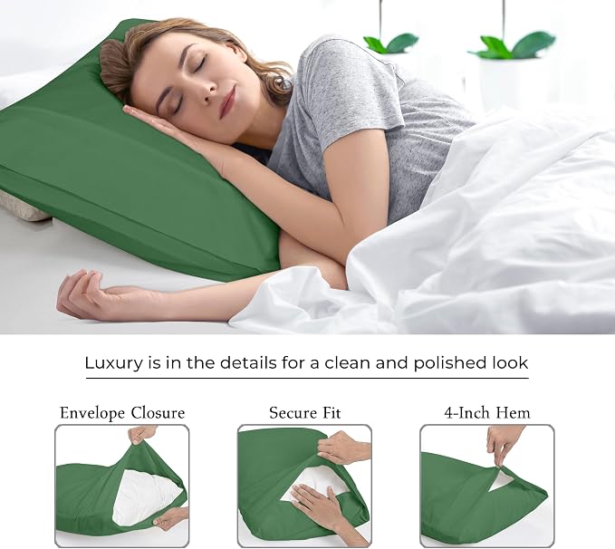 Royale Linens Queen Pillowcase Set of 2 - Image 7