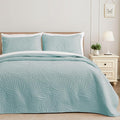 Exclusivo Mezcla Queen Quilt Bedding Set, Lightweight Aqua Blue Quilts Queen by ExclusivoMezcla