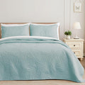 Exclusivo Mezcla Twin Quilt Bedding Set, Lightweight Aqua Blue Quilts Twin Size by ExclusivoMezcla