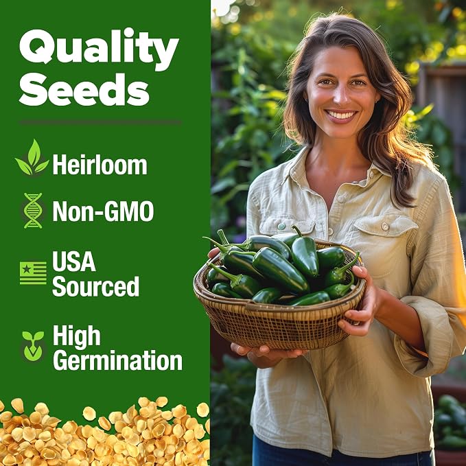 HOME GROWN Jalapeno Pepper Seeds 258+ Heirloom Non-GMO Seeds - Image 3