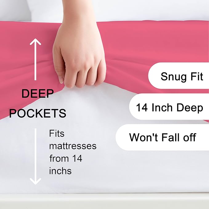 Hotella 100% Microfiber 60"x80" Queen Size Fitted Sheet Only, Hotel Quality - Image 2