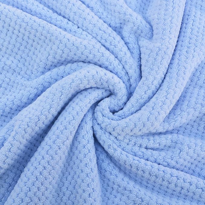 2 Pack Bath Towel Set, Waffle Bath Towel Set, Microfiber Super Soft Highly - Image 2