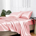 MR&HM Satin Bed Sheets, Queen Size Sheets Set by MRHM