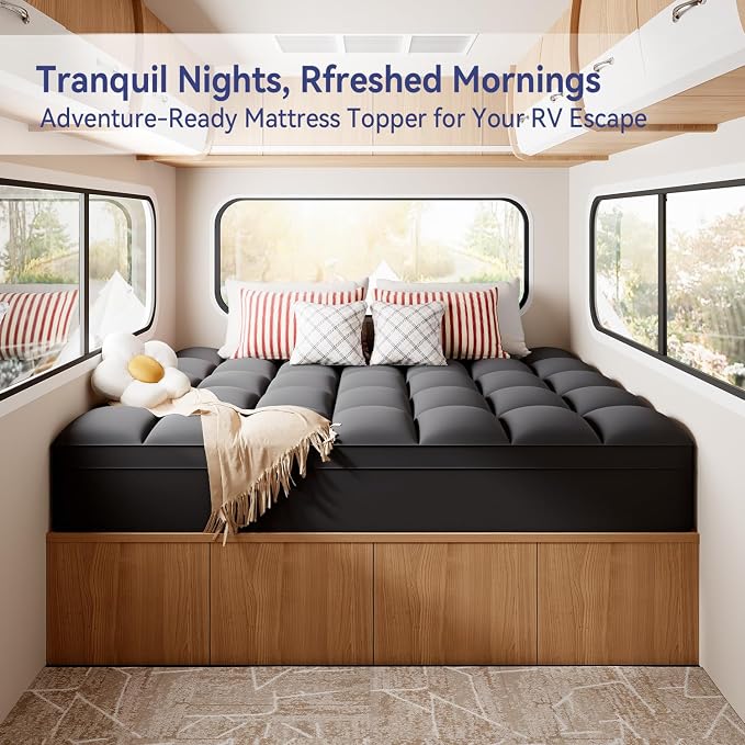 ELEMUSE RV Short Queen Grey Mattress Topper - Image 2