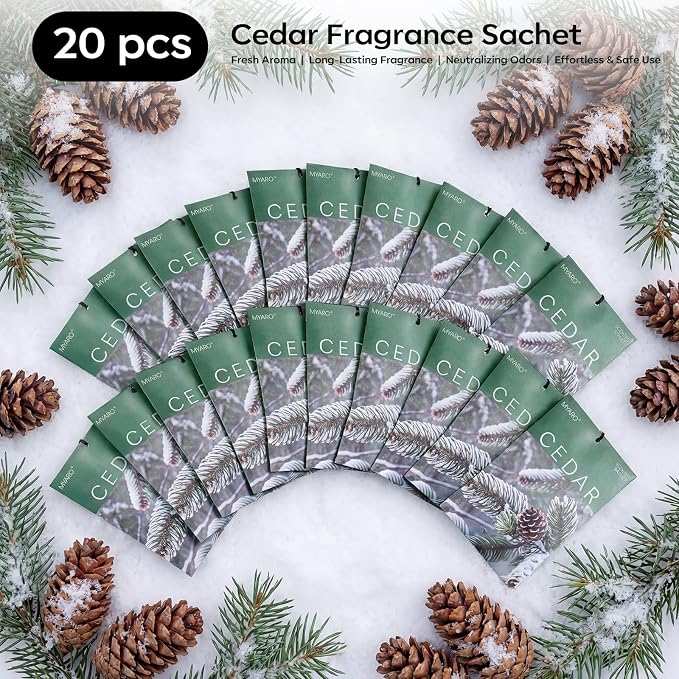 MYARO 20 Pack Cedar Scented Sachets - Image 7