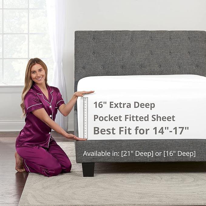 DeaLuxe Fitted Sheet 16" by DeaLuxeBedding