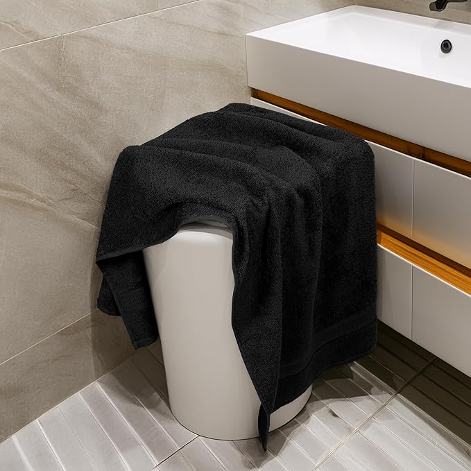 Commercial Bulk Pack of 12 Small Bath Towels – 100% Cotton Terry 24" x 46" – - Image 2