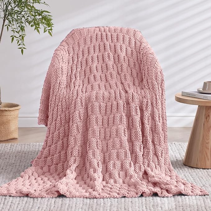 Knitted Weighted Blanket for Adult, No Beads Heavy Blanket 60” x 80'' 10lbs - Image 9