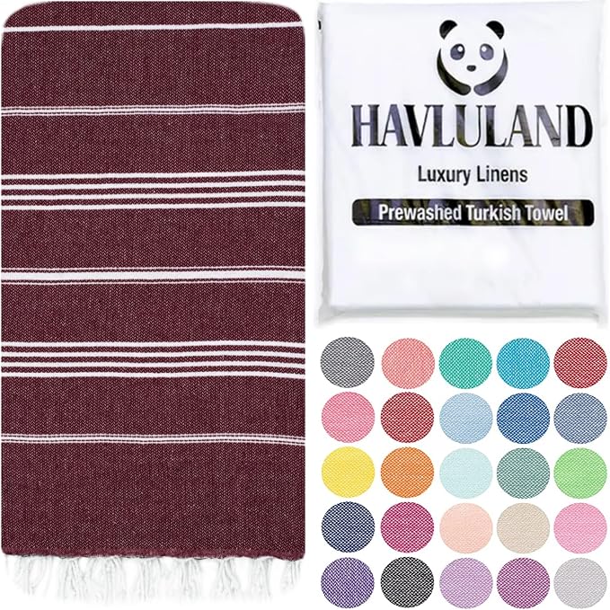 HAVLULAND Turkish Beach Towels, Oversized 40"x72" Turkish Bath Towel, Highly by Havluland