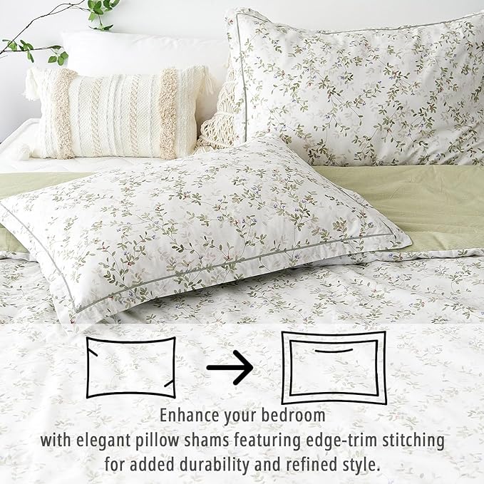 LEMIROE Botanical Cotton Comforter King Size - Image 3