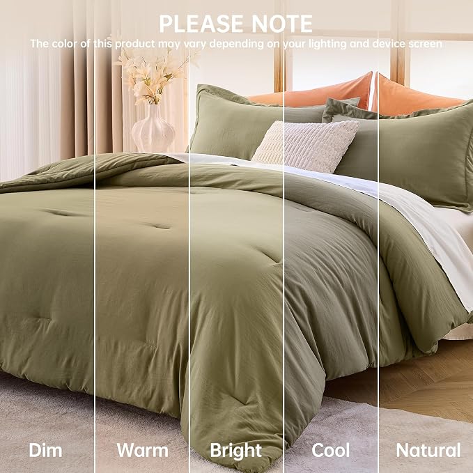 MUXHOMO King Size Comforter Set, All Season Ultra Soft Down Alternative Bedding - Image 9