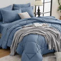 HEVUMYI Dusty Blue Twin Comforter Set by HEVUMYI