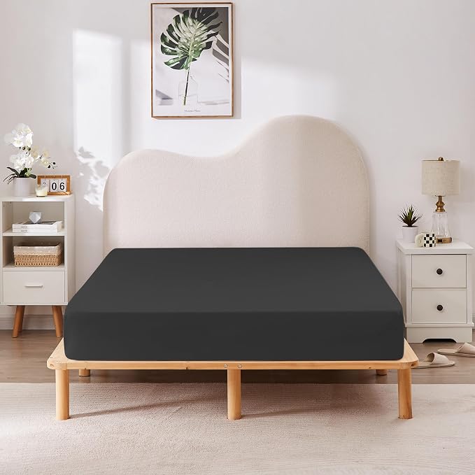 HBHLFZ Full Fitted Sheet Only, Soft Breathable Bottom Sheet - Image 6