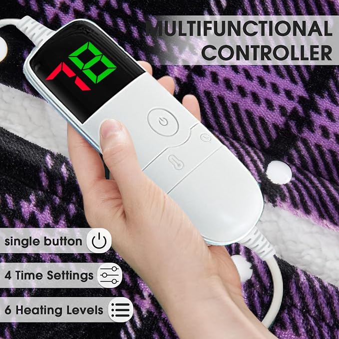 Heated Electric Blanket King Size, 90X100 Heating Blanket King - Image 3