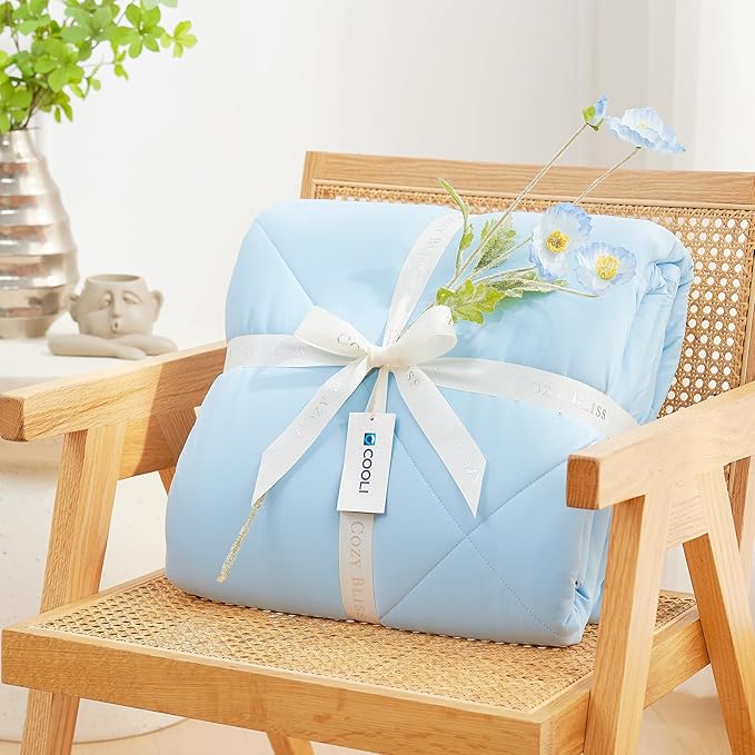 Cozy Bliss Cooling Comforter Queen Size, Cooling Blankets - Image 6