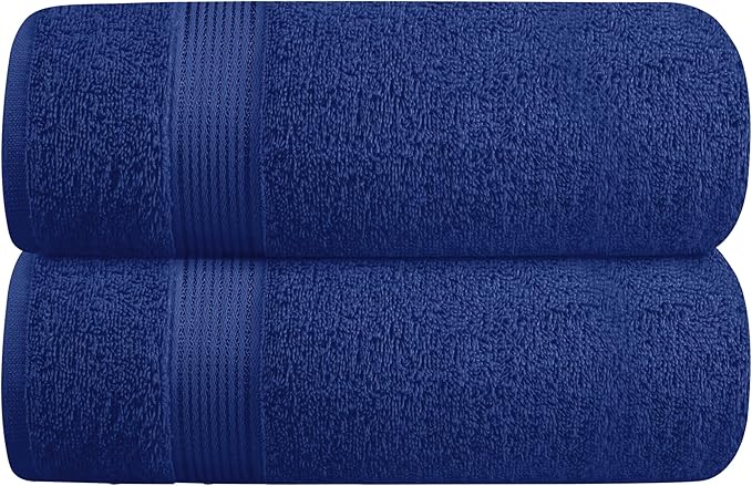 Belizzi Home Cotton 2 Pack Oversized Bath Towel Set 28x55 inches, Large Bath by Unknown