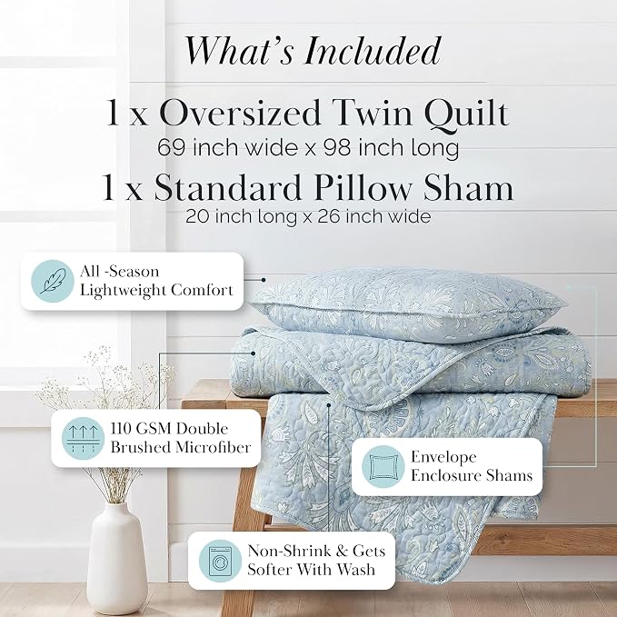 Southshore Fine Living, Inc. Twin XL Comforter Quilt Set, Dorm Bedding - Image 2