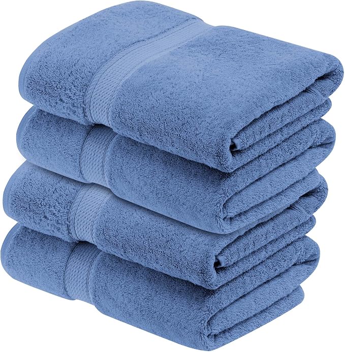 Superior Egyptian Cotton Pile Bath Towel Set of 4, Ultra Soft Luxury Towels - Image 2