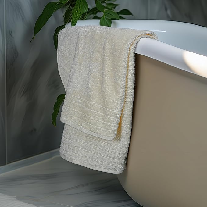 Tens Towels Pack of 4 Extra Large Bath Towels 30 x 60 Inches, 100% Cotton - Image 4