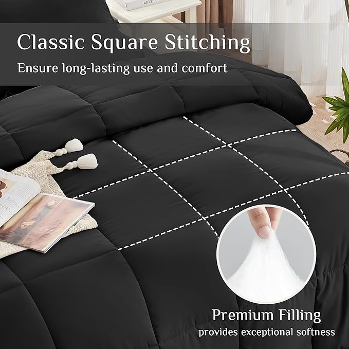 JOLLYVOGUE Oversized King Comforter Set, Ultra-Soft Bed in a Bag Oversized King - Image 3