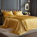 BEDELITE Satin Sheets Queen Size Bed Set, Luxury Soft Gold Silky Sheets by BEDELITE