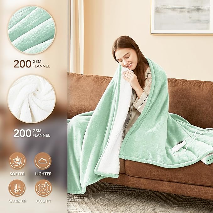 Homemate Electric Heated Blanket Full Size - Image 2
